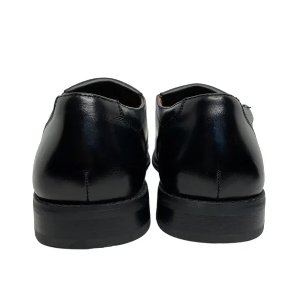 Alfani Fortune Black Leather Slip-On Dress Loafers Men’s Size 9M Bicycle Toe
