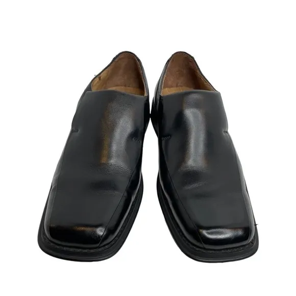 Alfani Fortune Black Leather Slip-On Dress Loafers Men’s Size 9M Bicycle Toe