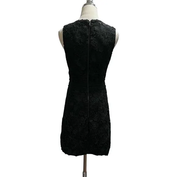 Alice and Olivia Black Cocktail Party Lennon Lace Mini Night Out Dress Sz 4