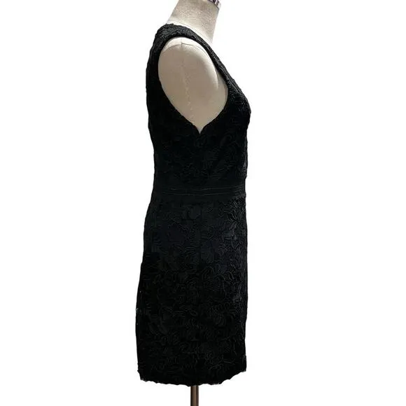 Alice and Olivia Black Cocktail Party Lennon Lace Mini Night Out Dress Sz 4
