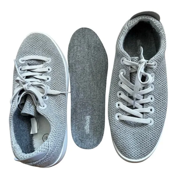 Allbirds Men's Tree Pipers Luna Gray Mesh Fabric Sneakers Size 10 Casual