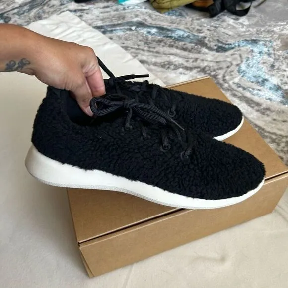Allbirds Wool Runner Fluff Natural Black Size M11 Sneakers Running Athletic NIB