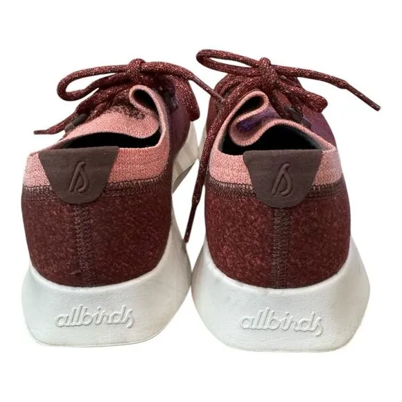 Allbirds Wool Dasher Mizzle Sierra Women's Burgundy Red Pink Running Sneakers 6