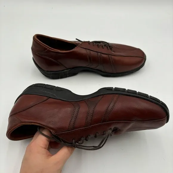 Allen Edmonds Men’s 8.5 Brown Leather Traveler Lace Up Loafers