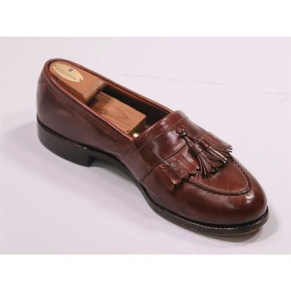 Allen Edmonds Newport Brown Leather Tassel Loafers Dress Shoes 11 E