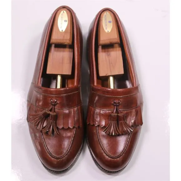 Allen Edmonds Newport Brown Leather Tassel Loafers Dress Shoes 11 E