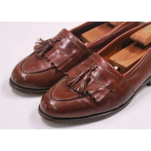 Allen Edmonds Newport Brown Leather Tassel Loafers Dress Shoes 11 E
