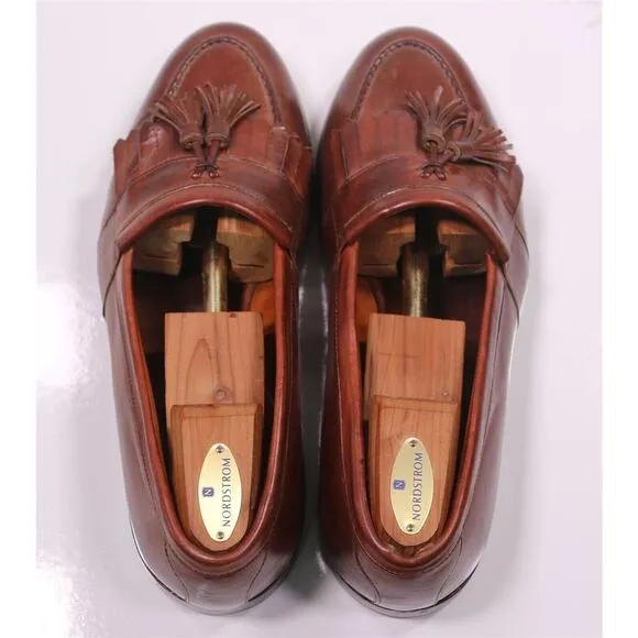 Allen Edmonds Newport Brown Leather Tassel Loafers Dress Shoes 11 E