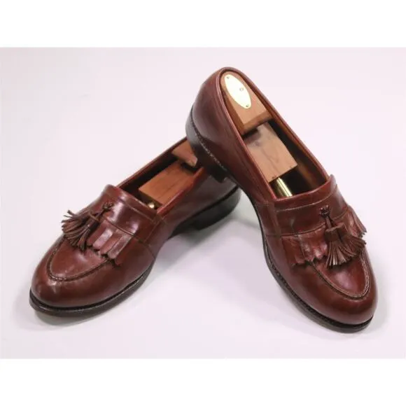 Allen Edmonds Newport Brown Leather Tassel Loafers Dress Shoes 11 E