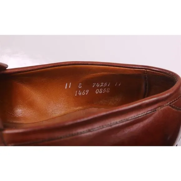 Allen Edmonds Newport Brown Leather Tassel Loafers Dress Shoes 11 E