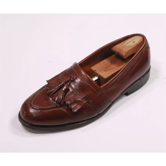 Allen Edmonds Newport Brown Leather Tassel Loafers Dress Shoes 11 E