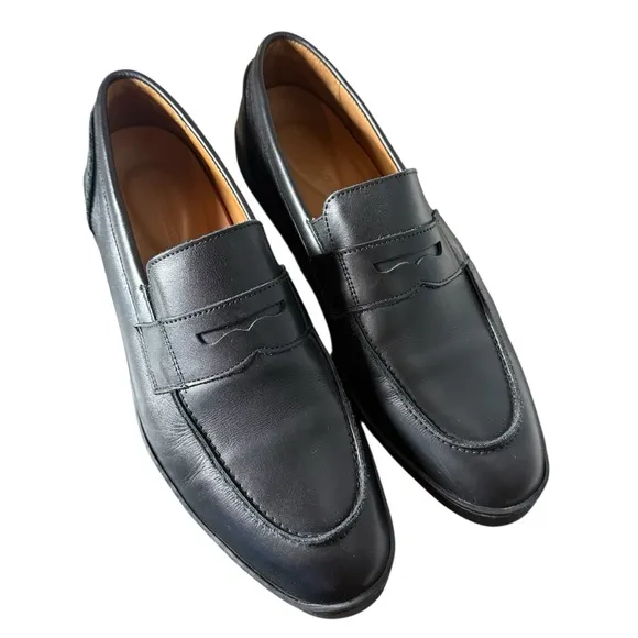 Allen Edmonds RANDOLPH Men's Slip-On Penny Loafers 10.5 D Black Dress Shoes EUC