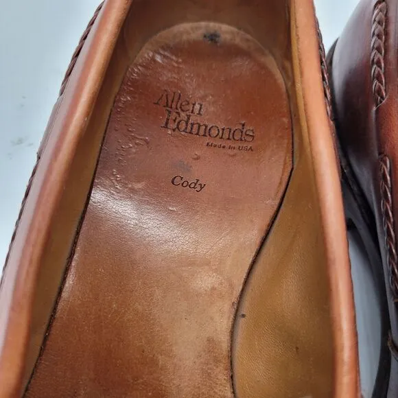 Allen Edmonds Shoes Mens sz 8 D Cody Kiltie Tassel Leather Loafers Brown