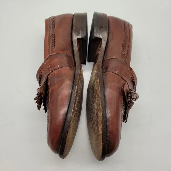Allen Edmonds Shoes Mens sz 8 D Cody Kiltie Tassel Leather Loafers Brown