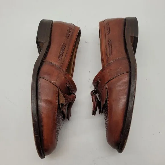 Allen Edmonds Shoes Mens sz 8 D Cody Kiltie Tassel Leather Loafers Brown