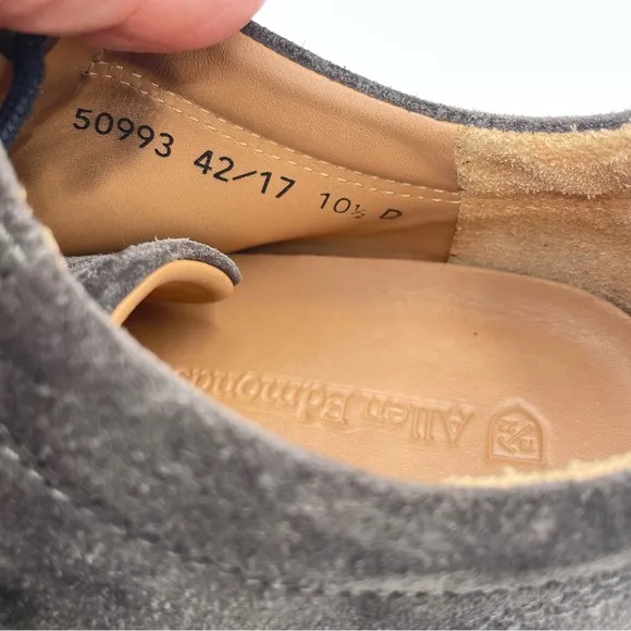Allen Edmonds Suede Sneakers 10 1/2 Gray