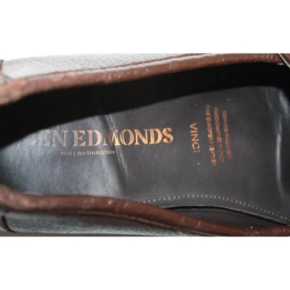 Allen Edmonds VINCI Brown Leather Moc Toe Slip On Horsebit Loafers Mens 10.5 D