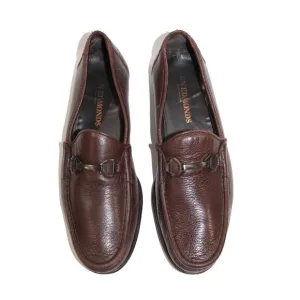 Allen Edmonds VINCI Brown Leather Moc Toe Slip On Horsebit Loafers Mens 10.5 D