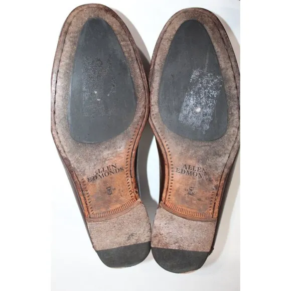 Allen Edmonds VINCI Brown Leather Moc Toe Slip On Horsebit Loafers Mens 10.5 D