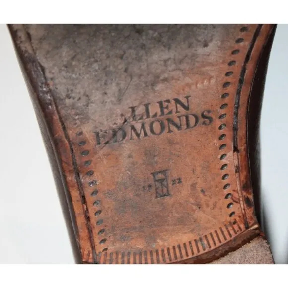 Allen Edmonds VINCI Brown Leather Moc Toe Slip On Horsebit Loafers Mens 10.5 D