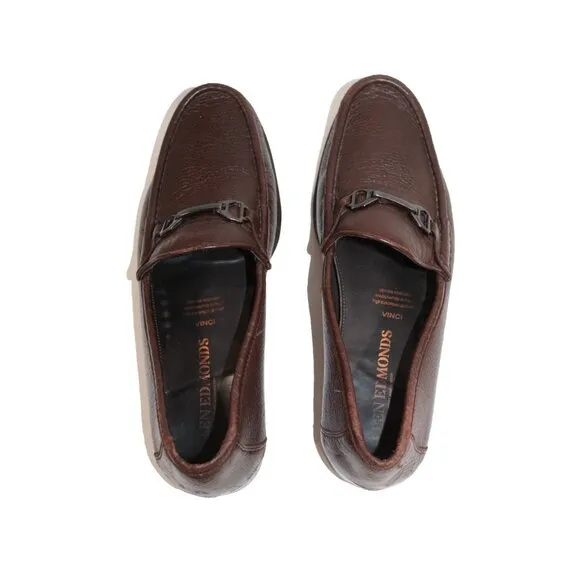 Allen Edmonds VINCI Brown Leather Moc Toe Slip On Horsebit Loafers Mens 10.5 D