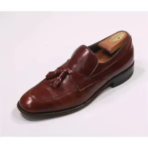 Allen Edmonds Vintage 1960's Brown Oxblood Leather 'Madrid' Tassel Loafers 9 A