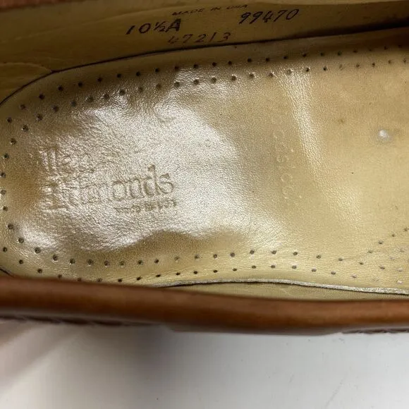 Allen Edmonds Woodstock Men’s Sz 10.5 A Brown Leather Kiltie Loafers Dress Shoes