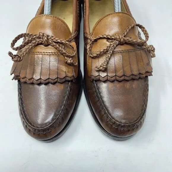 Allen Edmonds Woodstock Men’s Sz 10.5 A Brown Leather Kiltie Loafers Dress Shoes