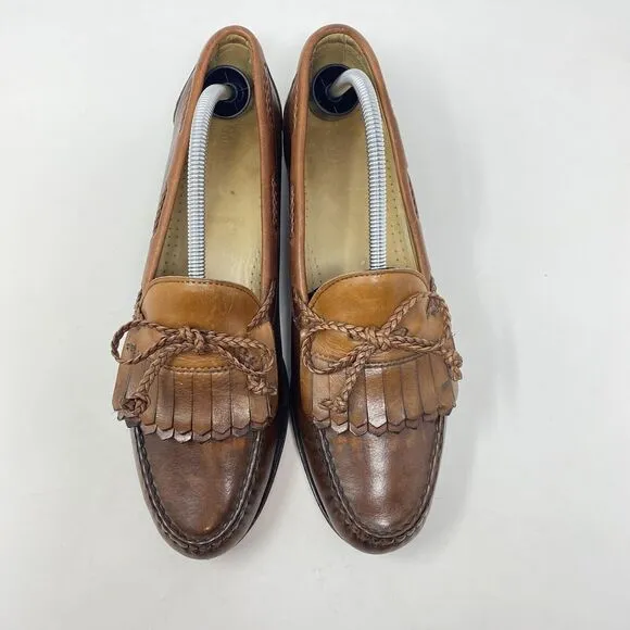 Allen Edmonds Woodstock Men’s Sz 10.5 A Brown Leather Kiltie Loafers Dress Shoes