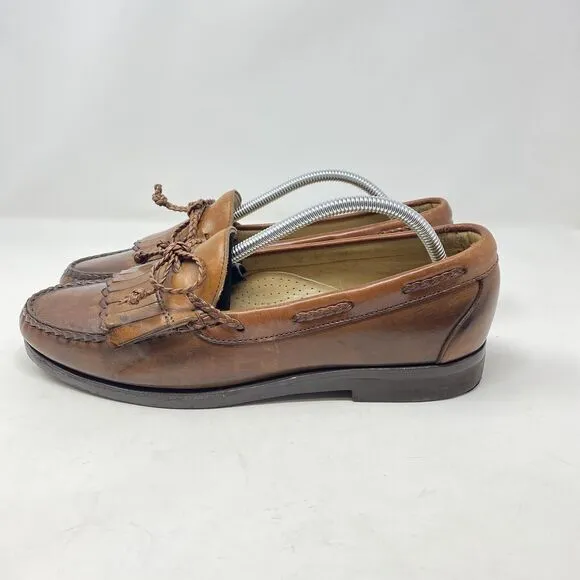 Allen Edmonds Woodstock Men’s Sz 10.5 A Brown Leather Kiltie Loafers Dress Shoes