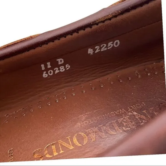 ALLEN EDMONDS NASHUA TASSEL SLIP ON LOAFERS BLACK/ BROWN LEATHER COMFY SZ 11 D