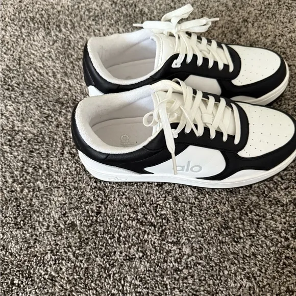 Alo Black and White Sneakers “recovery mode sneakers”