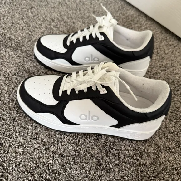 Alo Black and White Sneakers “recovery mode sneakers”