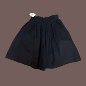 Ann Mashburn Black Pleated A-Line Midi Skirt Size M