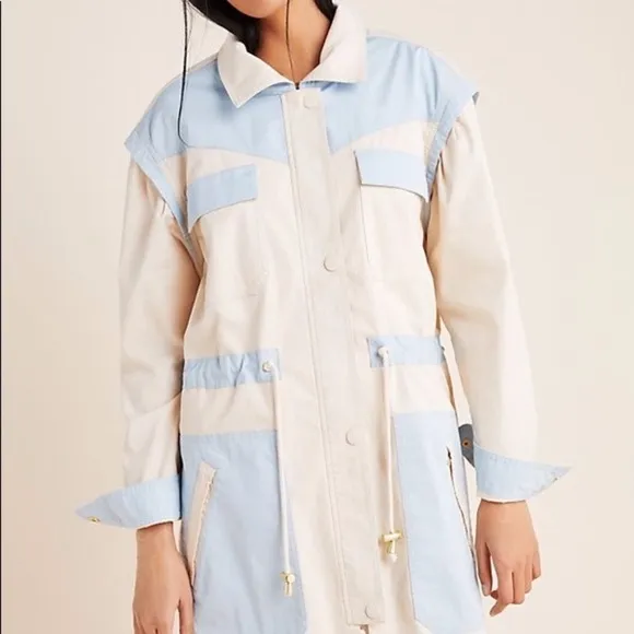Anthropologie Catelyn Color blocked Utility Jacket