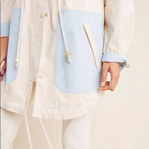 Anthropologie Catelyn Color blocked Utility Jacket