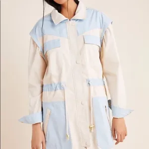Anthropologie Catelyn Color blocked Utility Jacket