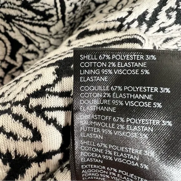 Anthropologie Jacquard Cut-Out Midi Dress, Black/ White, size S NWT
