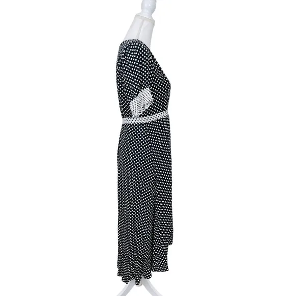 Anthropologie Maeve Breanna Polka Dot Wrap Dress Size 10