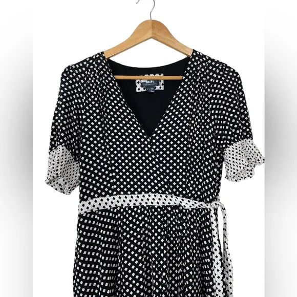 Anthropologie Maeve Breanna Polka Dot Wrap Dress Size 10
