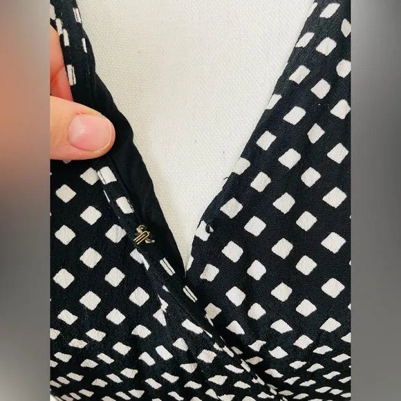 Anthropologie Maeve Breanna Polka Dot Wrap Dress Size 10