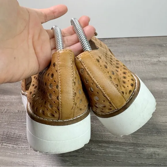 Anthropologie Silent D Onstage Brown Leather Lace Up Cut Out size 41/Womens 10