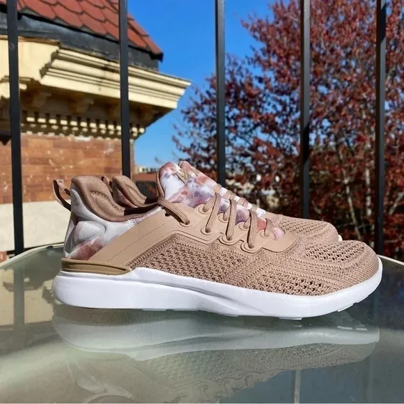 APL Techloom Tracer Sneakers Women's in Almond Caramel Tie Dye