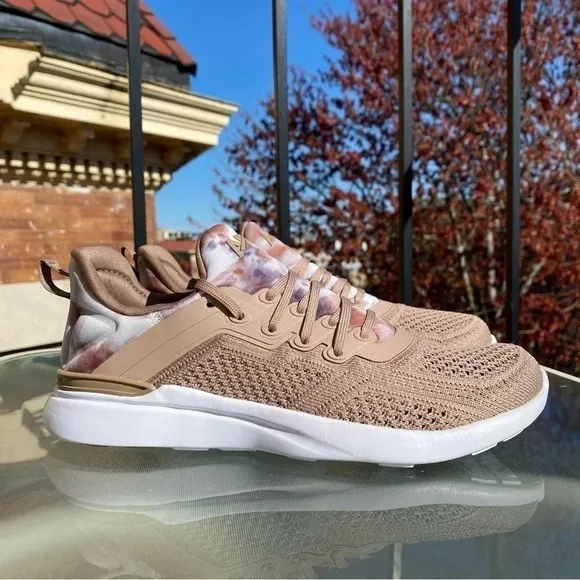 APL Techloom Tracer Sneakers Women's in Almond Caramel Tie Dye