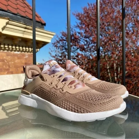APL Techloom Tracer Sneakers Women's in Almond Caramel Tie Dye