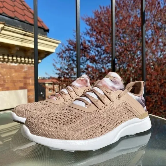 APL Techloom Tracer Sneakers Women's in Almond Caramel Tie Dye