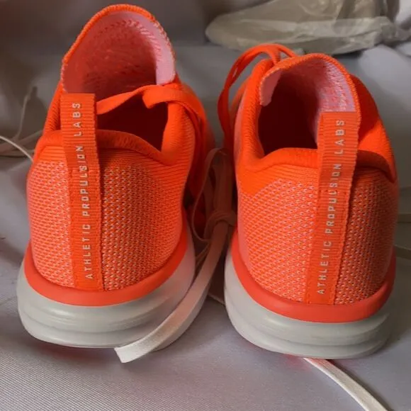 APL TECHLOOM PRO KNIT RUNNING SNEAKERS NEW NEON ORANGE 7.5