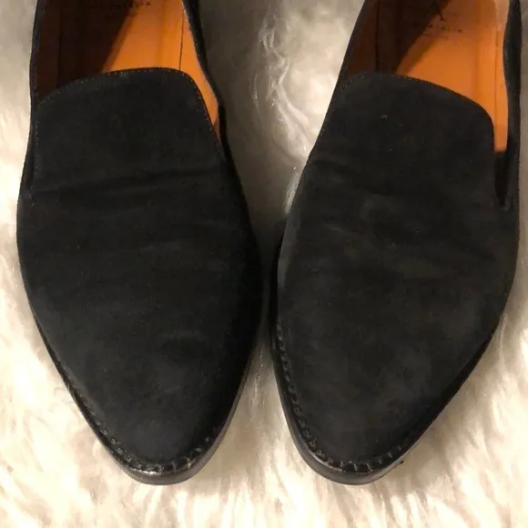 Aquatalia Black Suede Gilda Flats Size 6 1/2