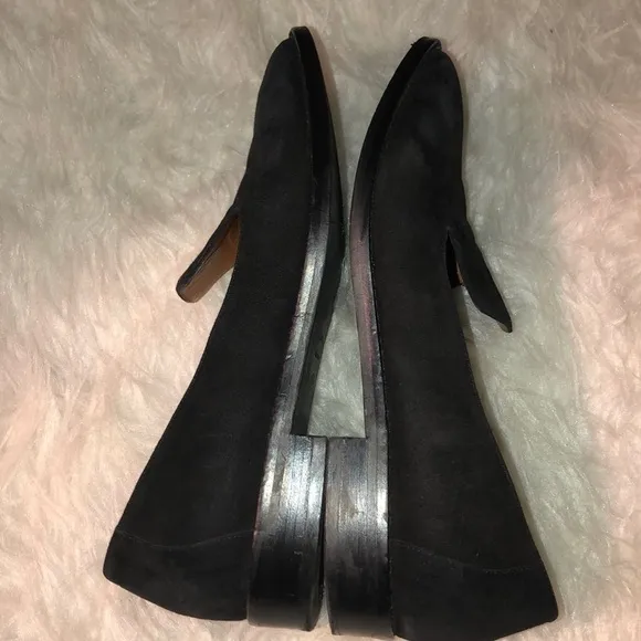 Aquatalia Black Suede Gilda Flats Size 6 1/2