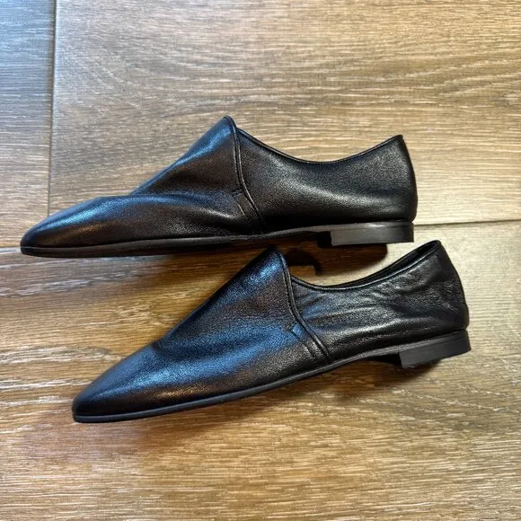 Aquatalia Revy black Nappa leather loafers size 8.5